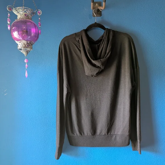 Zoe + Liv Black Hoodie with Skeleton Graphic - Picture 2 of 3